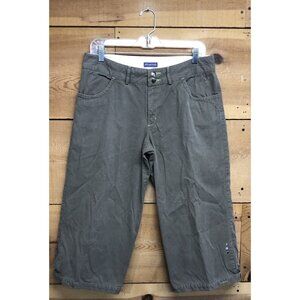 iBex Wide Leg Cropped Capri Hiking Trail Pants Womens Size 10 Organic Cotton